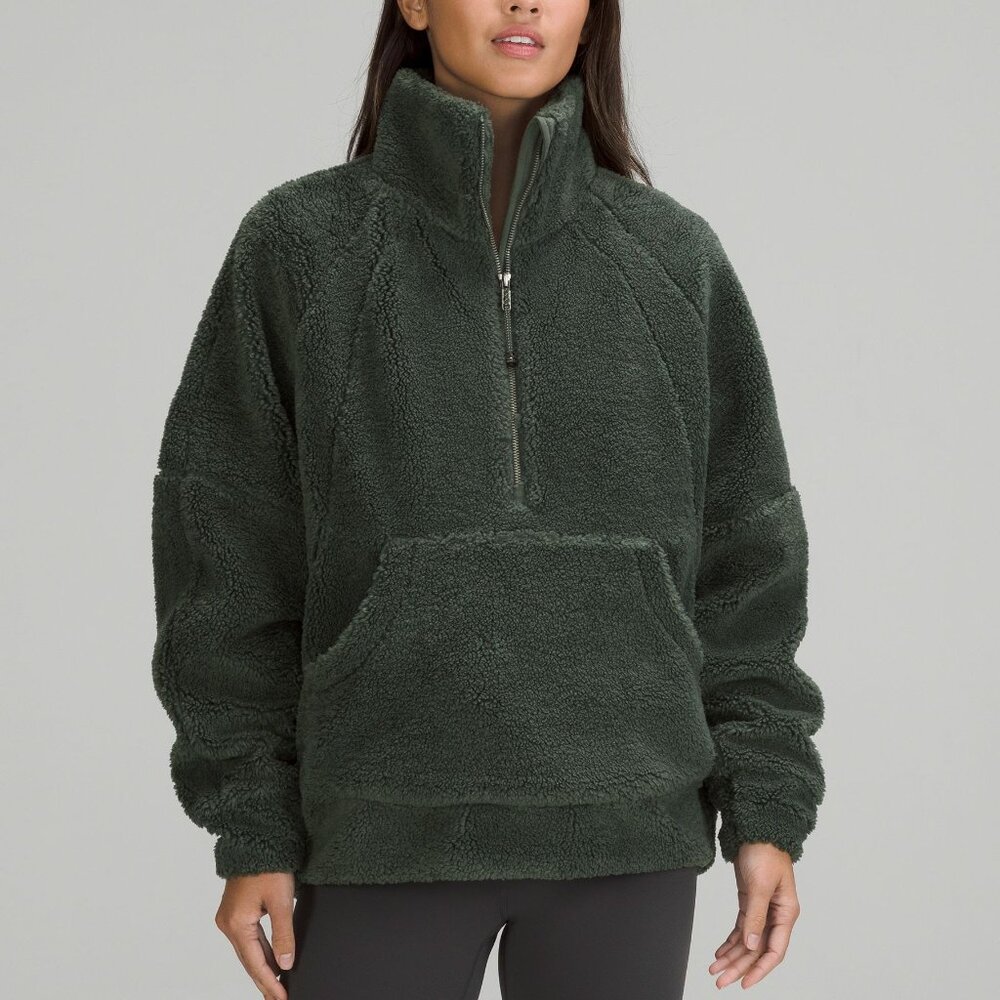 Lululemon Oversized Fleece Funnel-Neck Half-Zip - XS/S Green